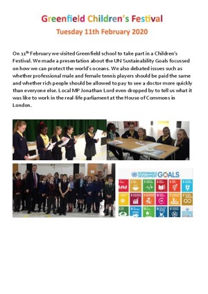 Pupil parliament at greenfield